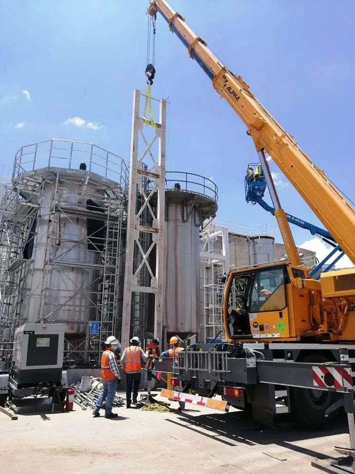 Estructura metálica de la planta Nestlé en Silao